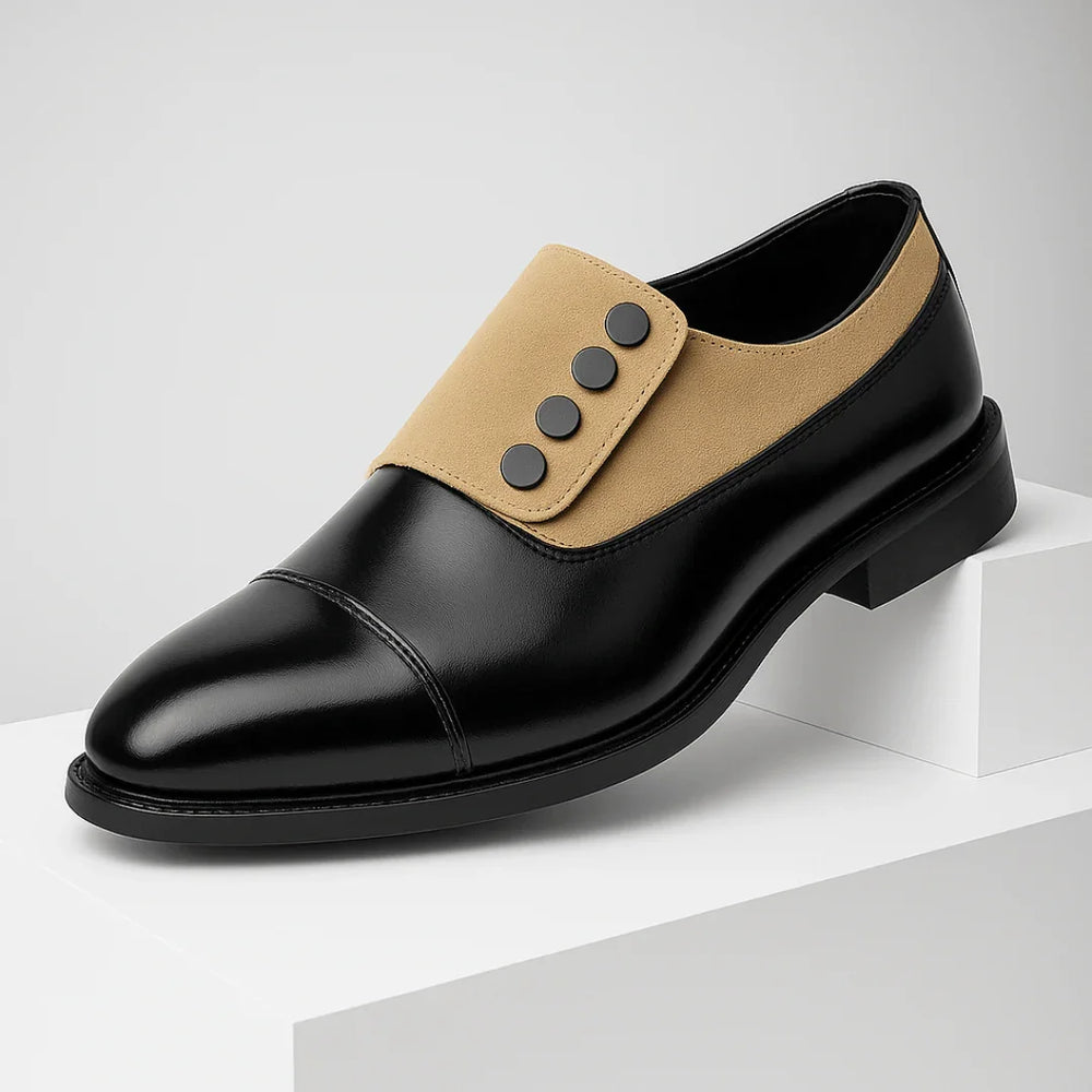 Corvani Cap-Strap Loafer — side view