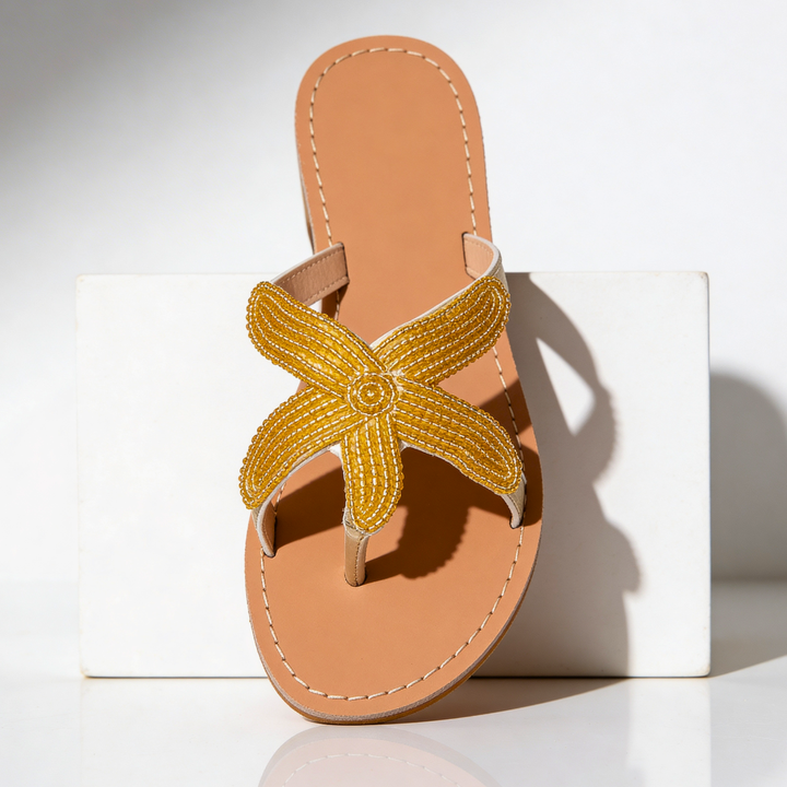 Pearl Tide Sandals — texture detail