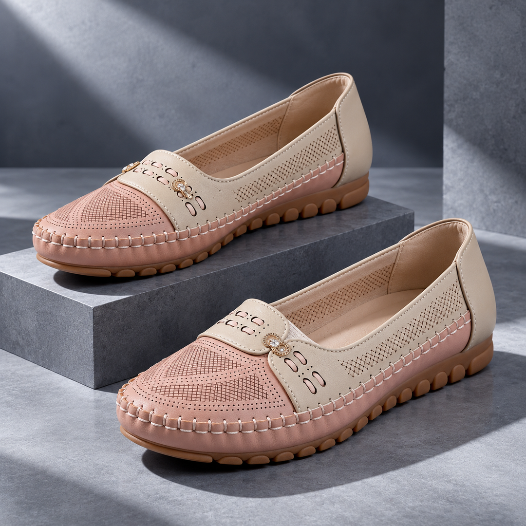 Carmel Two-Tone Slip-On Flats