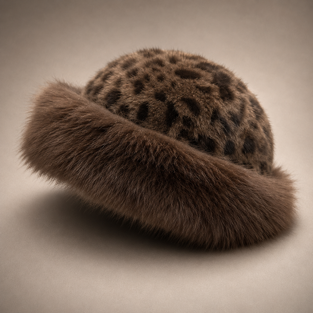 Cleo Leopard Fur Hat