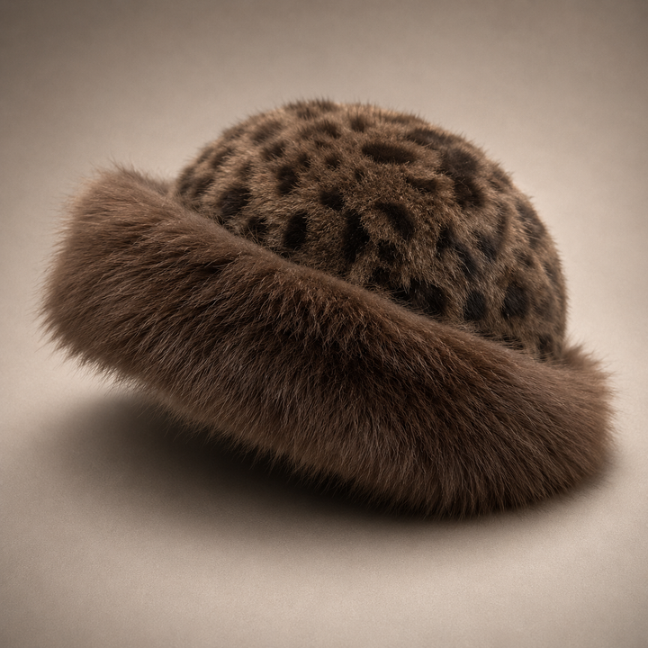 Cleo Leopard Fur Hat
