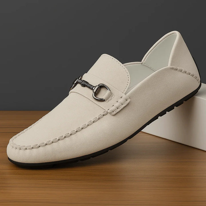 Ricci Penny Suede Loafer — back view