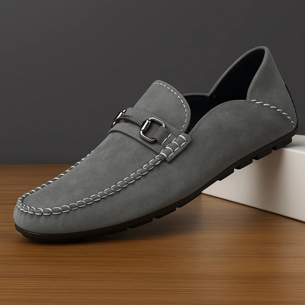 Ricci Penny Suede Loafer — lifestyle shot