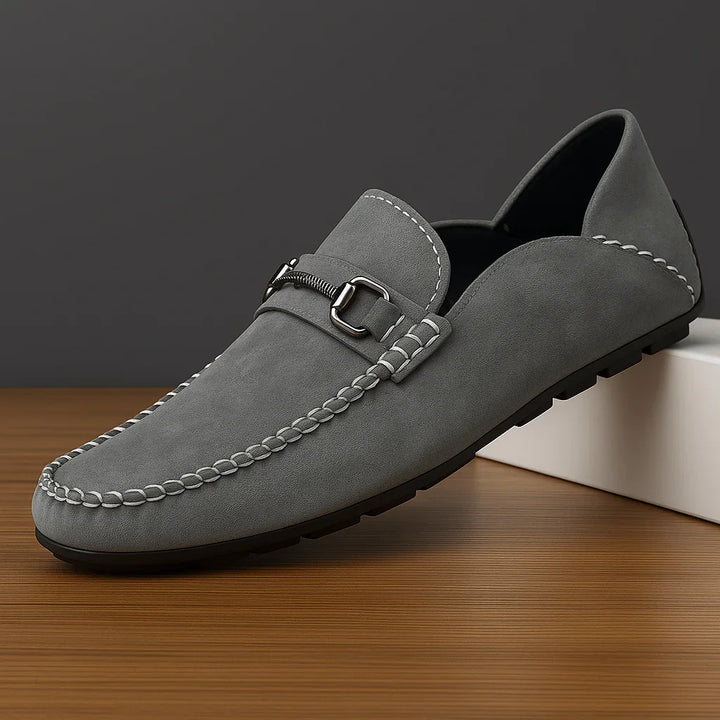 Ricci Penny Suede Loafer — lifestyle shot