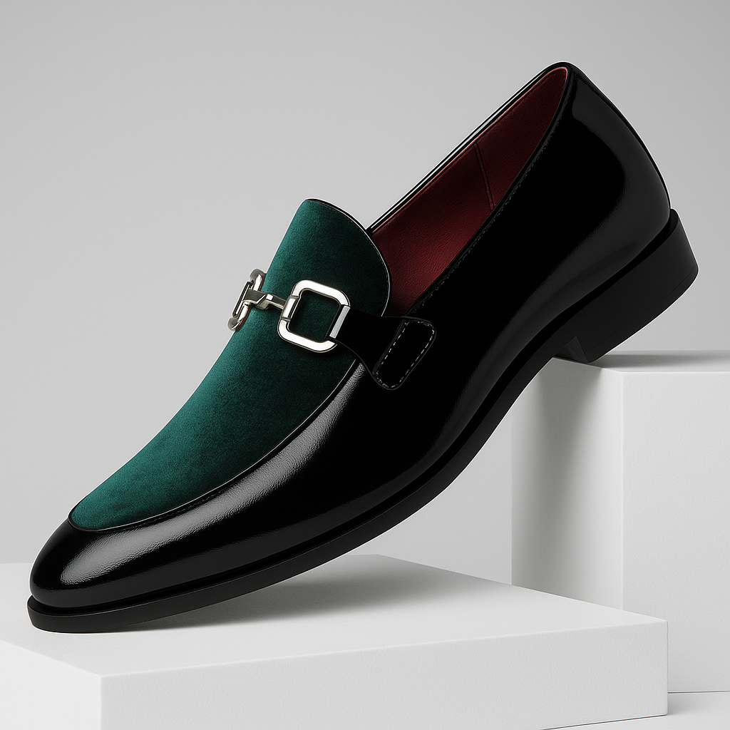 Corvani Velvet Lounge Loafers — detail view