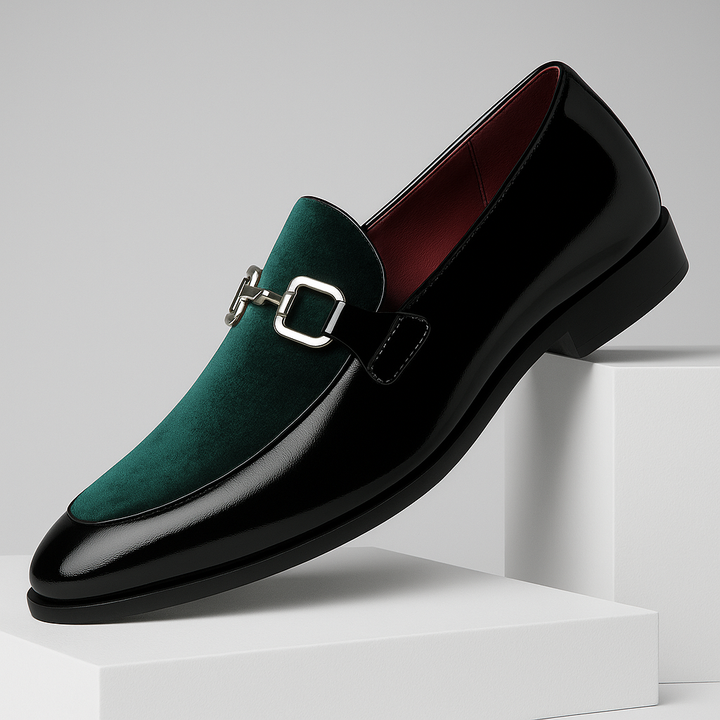 Corvani Velvet Lounge Loafers — detail view