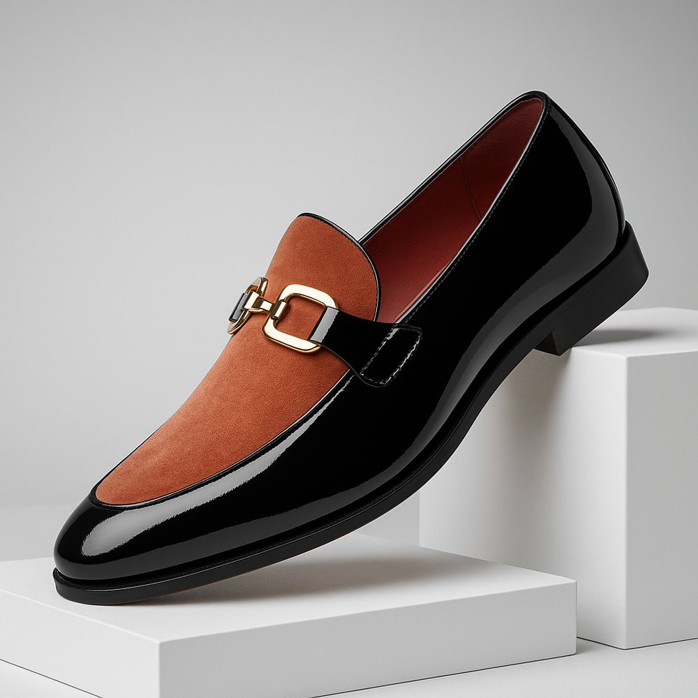 Corvani Velvet Lounge Loafers — side view