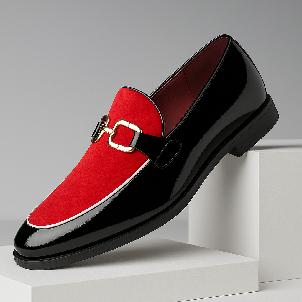 Corvani Velvet Lounge Loafers — back view