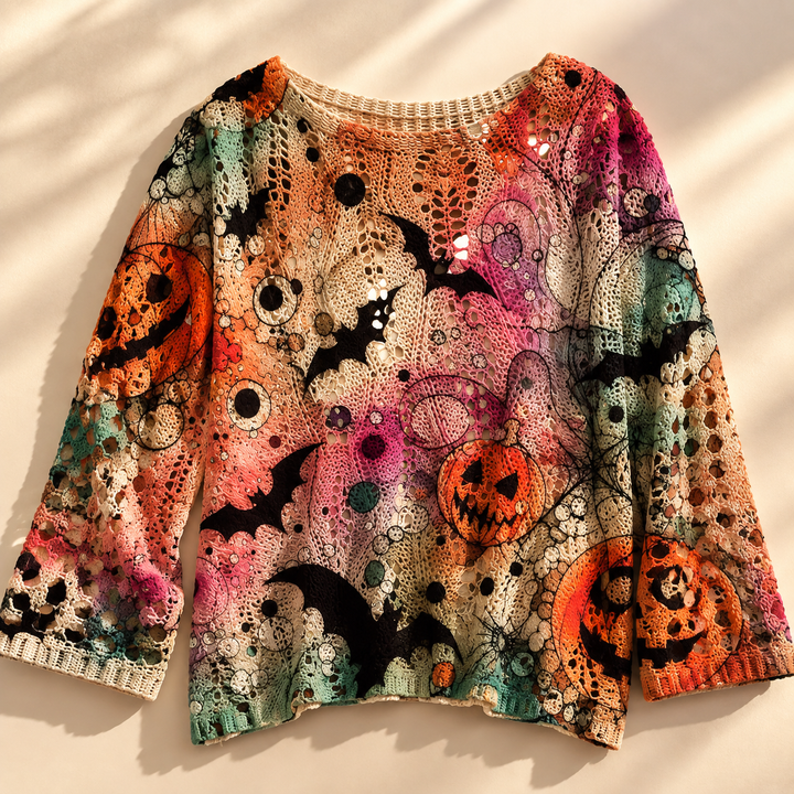 Lilith Open-Knit Halloween Sweater