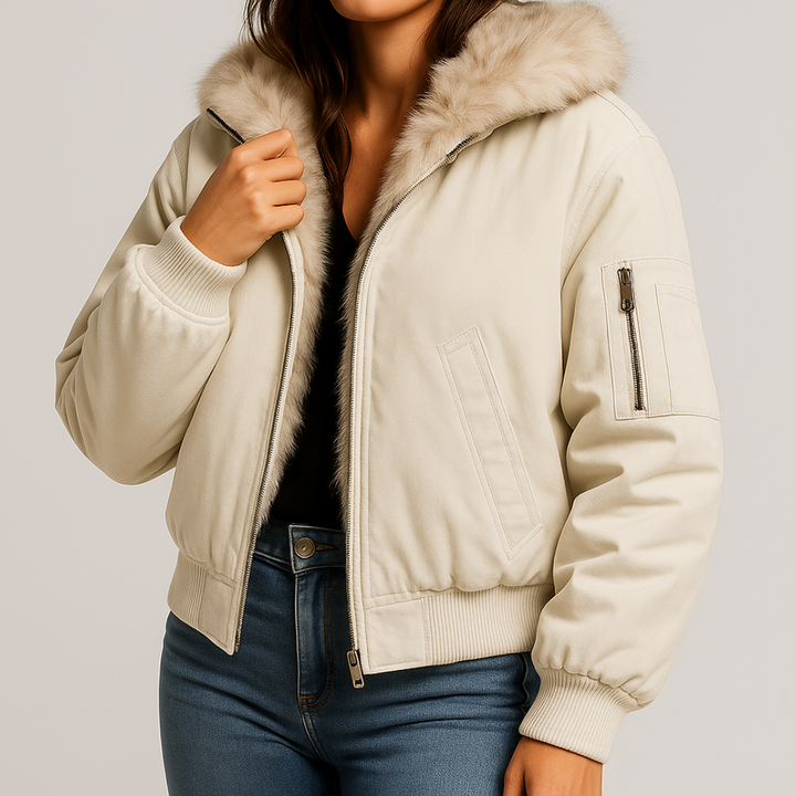 Avalon Ridge Fur Bomber — detail view