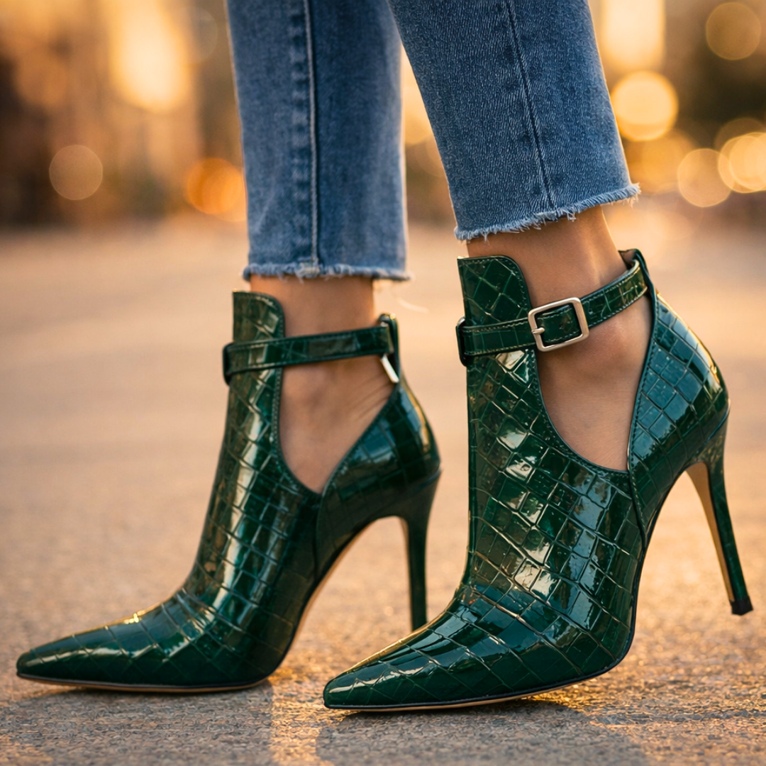 Harper Lane Gator Stiletto Heels — lifestyle shot
