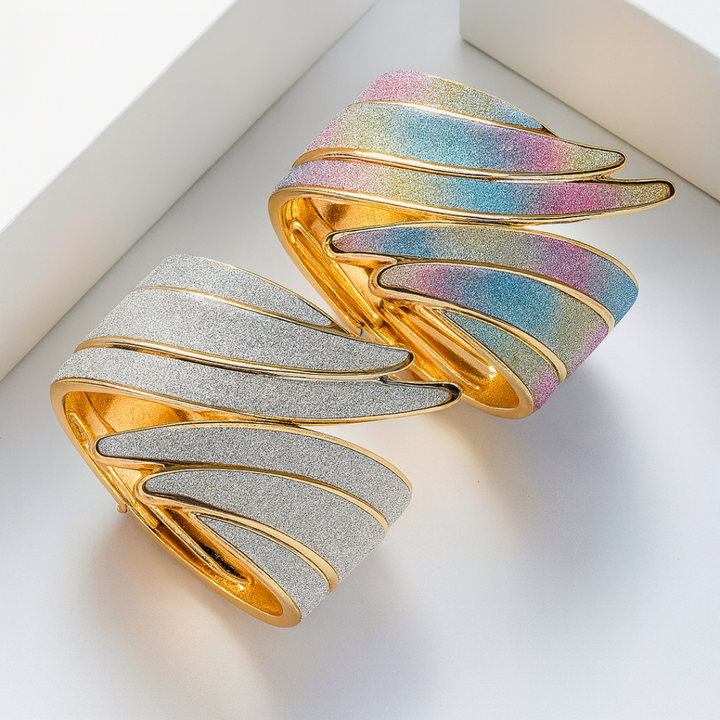 Aurora Glide Cuff Bracelet — close-up detail