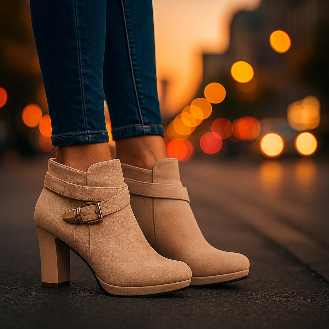 Harper Lane Suede Wrap Boots — detail view