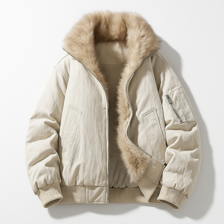 Avalon Ridge Fur Bomber — styling shot