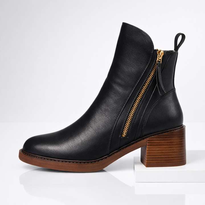 Odette Leather Ankle Boots — side view