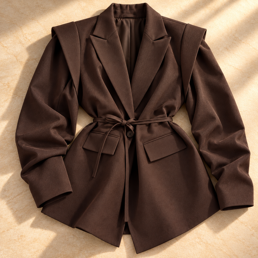 Madison Layered-Shoulder Blazer