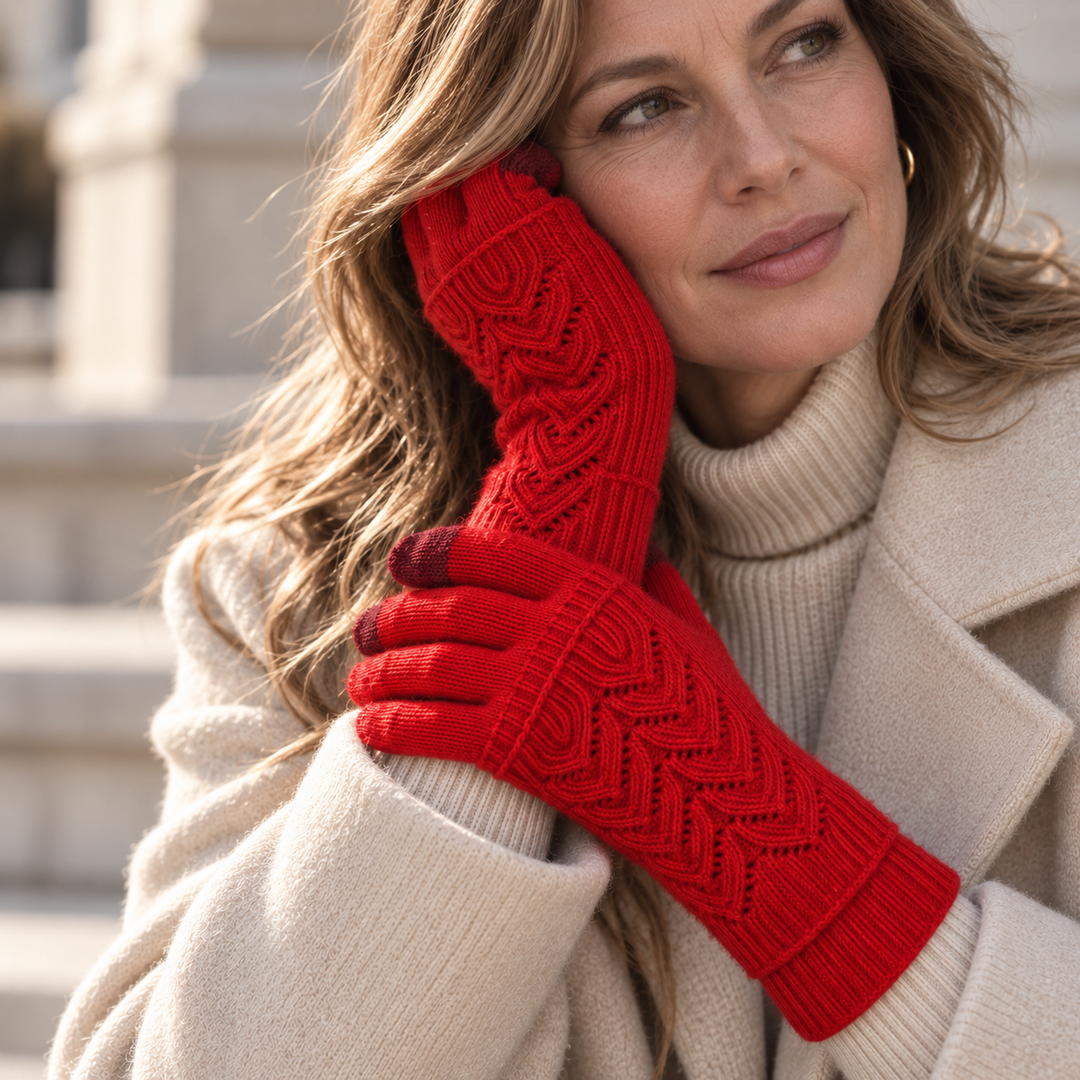 Cleo Layered Knit Gloves