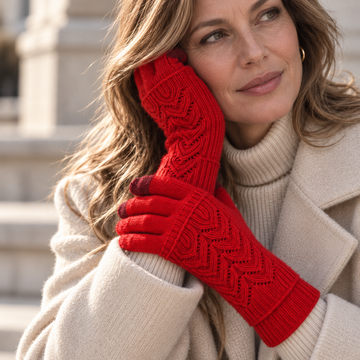 Cleo Layered Knit Gloves