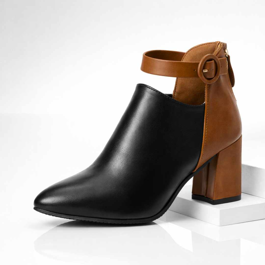 Harper Lane Two Tone Boots — lifestyle shot