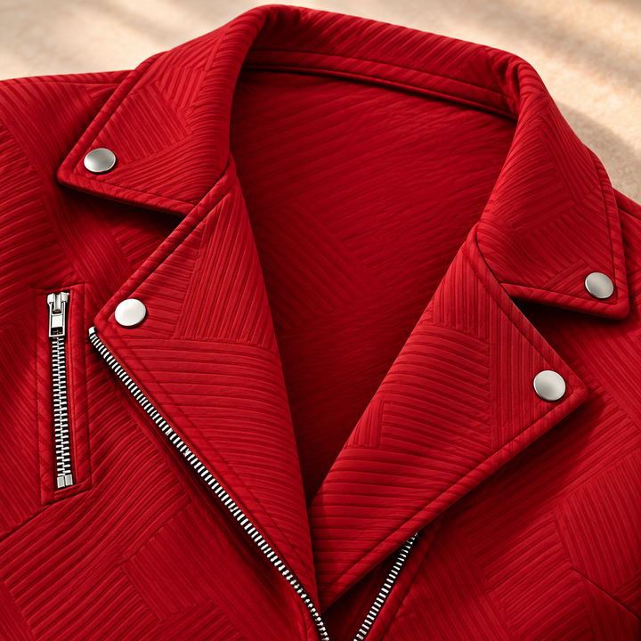 Francesca Textured Moto Jacket