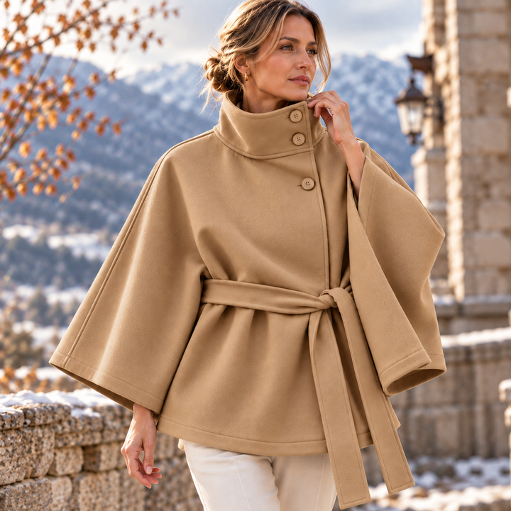 Eleanor Belted Cape Jacket