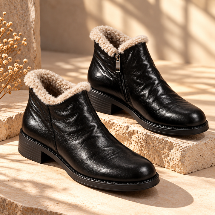 Cotswold Sheepskin Velvet Ankle Boots