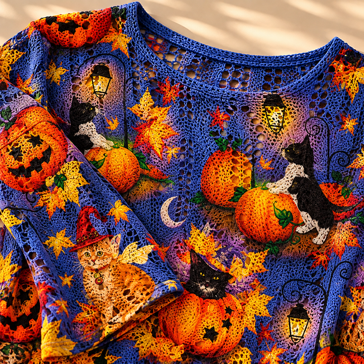 Lilith Open-Knit Halloween Sweater