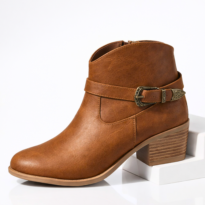 Darcy West Leather Ankle Boots — styling shot