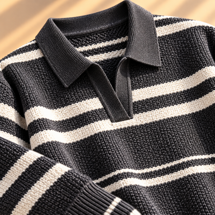 Jacob Striped Knit Polo