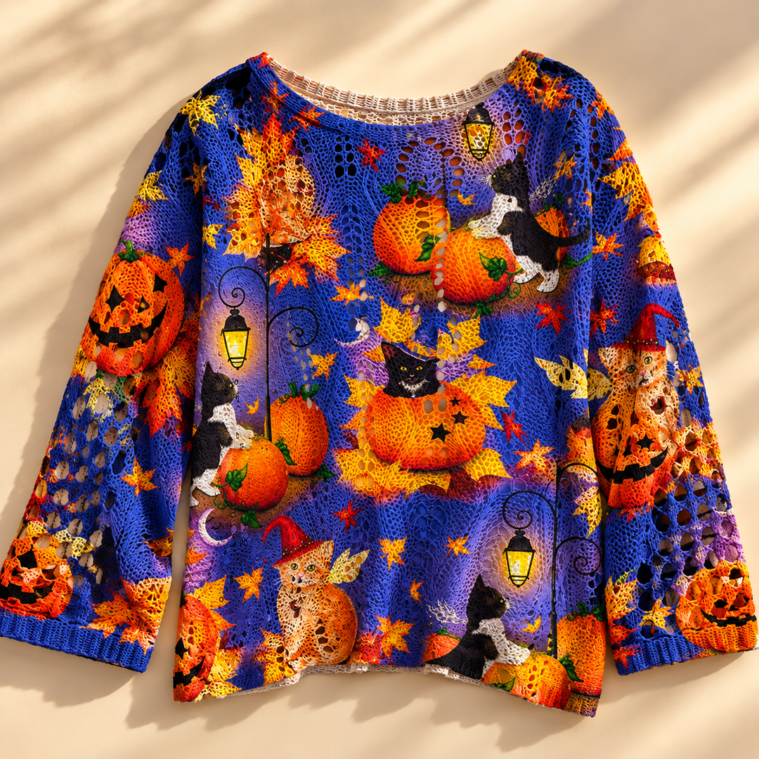Lilith Open-Knit Halloween Sweater