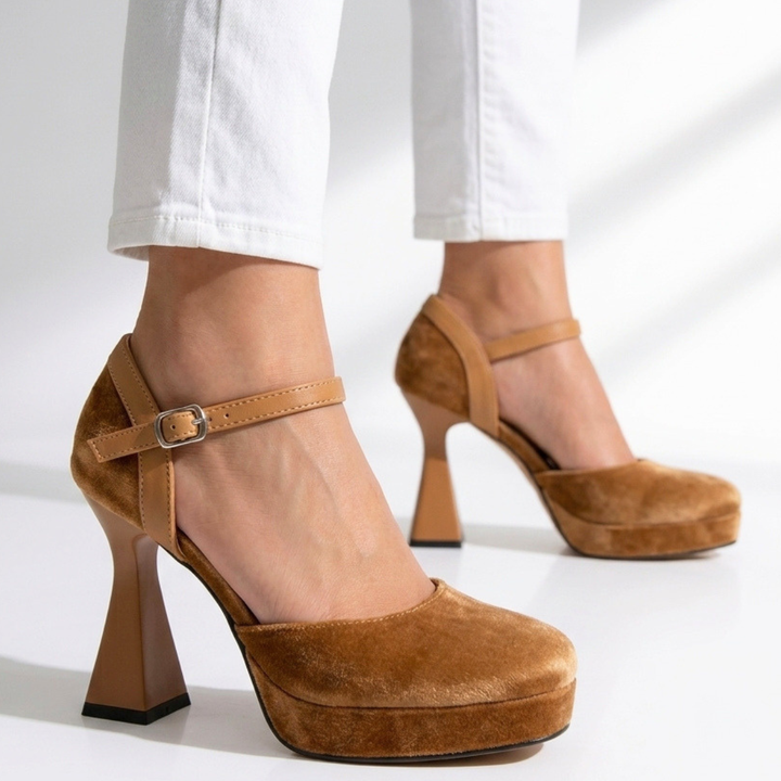 Rosalind Velvet Platform Heels