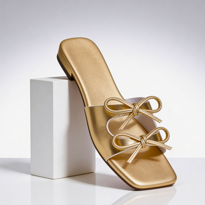 Odette Bow Slides — front view