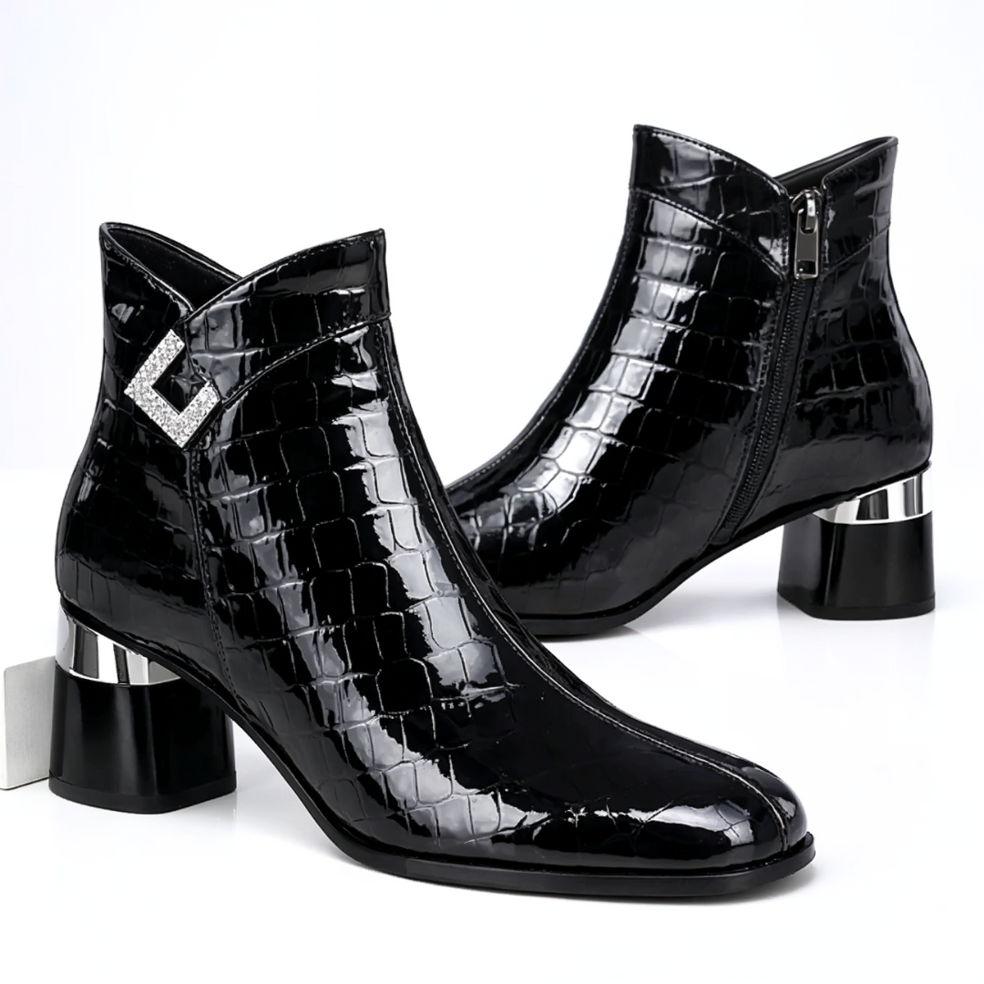 Harper Lane Gator Ankle Boots — lifestyle shot