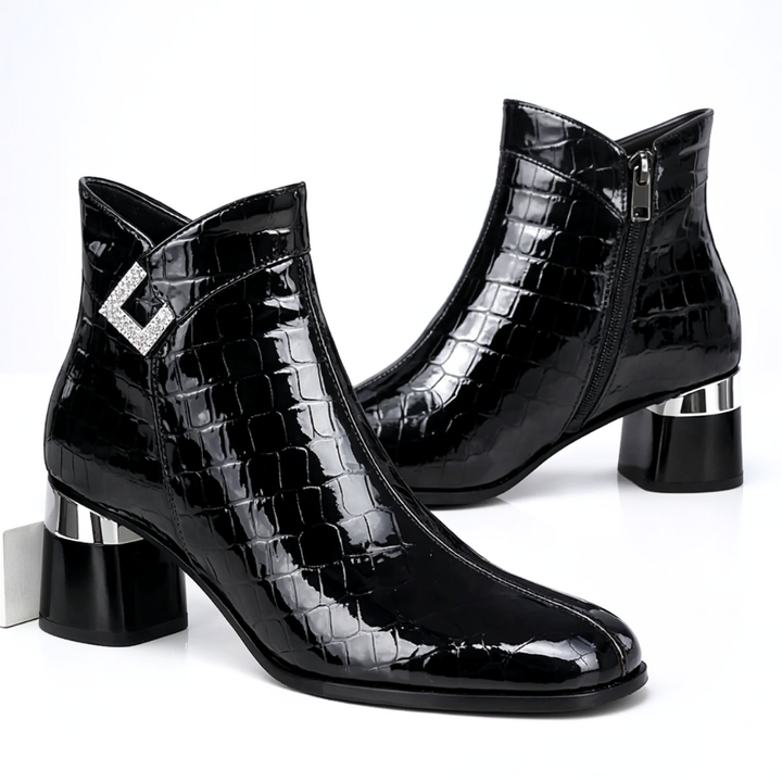 Harper Lane Gator Ankle Boots — lifestyle shot