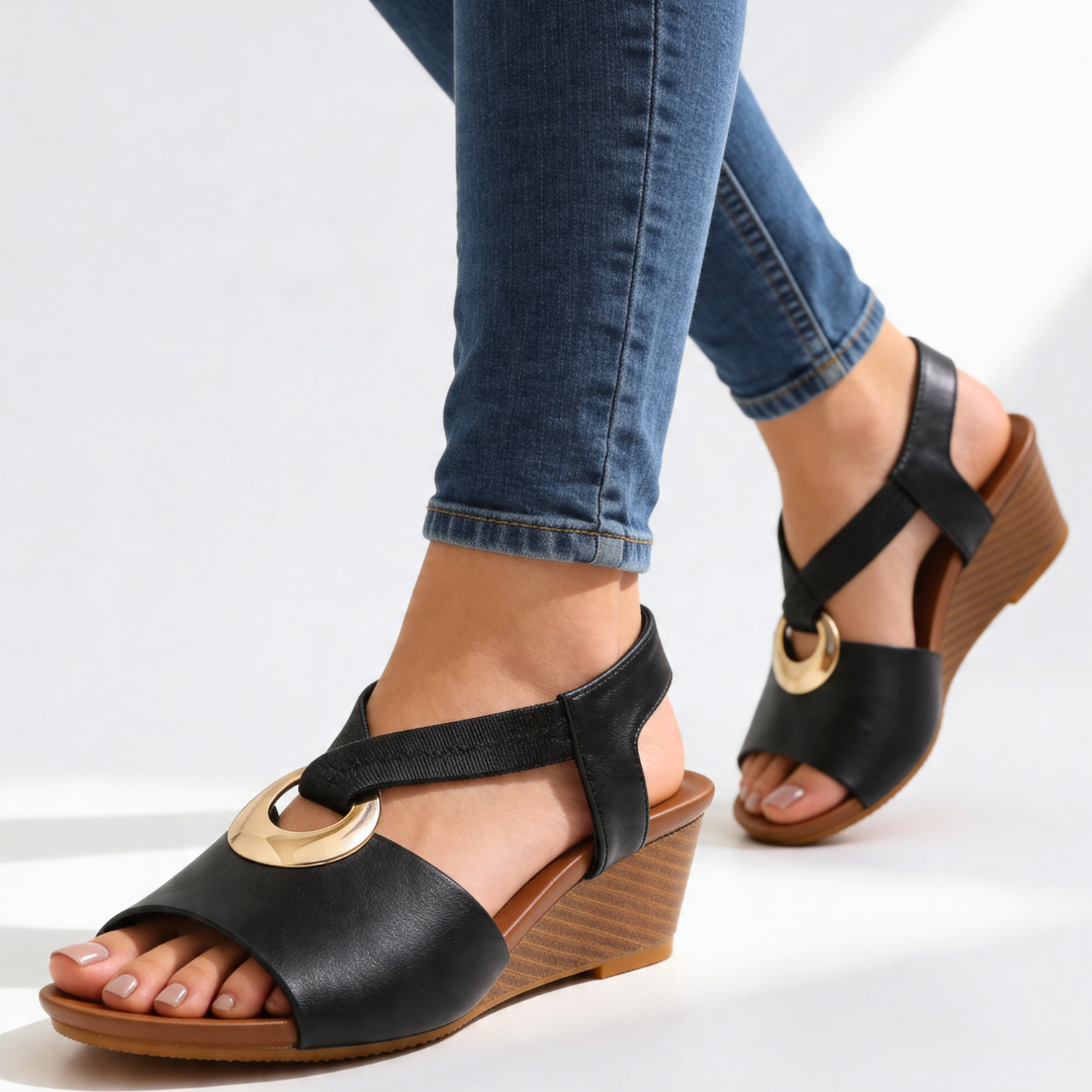Odette Slingback Wedges — side view