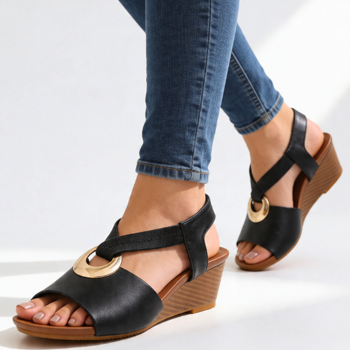 Odette Slingback Wedges — side view