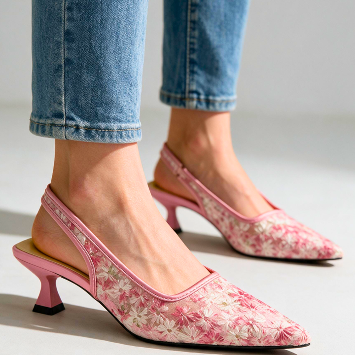 Lucienne Lace Slingbacks