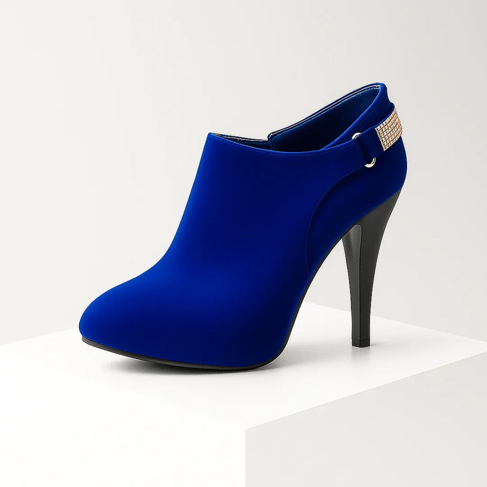 Aurora Bell Velvet Boots — side view