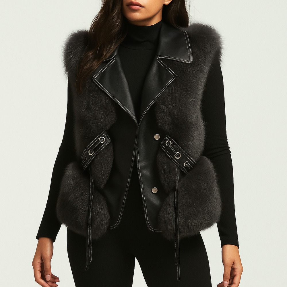 Noble Winter Fur Vest — side view