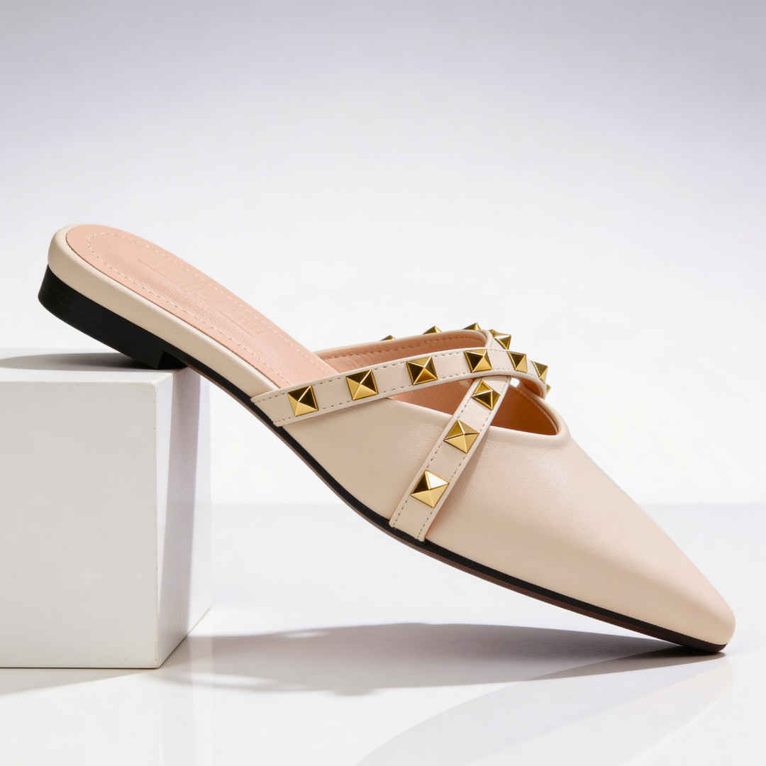 Odette Crossover Studded Sandals — back view