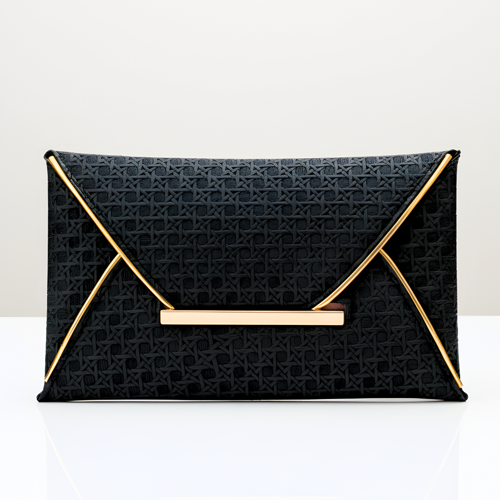 The Golden Envelope Clutch Bag — side view