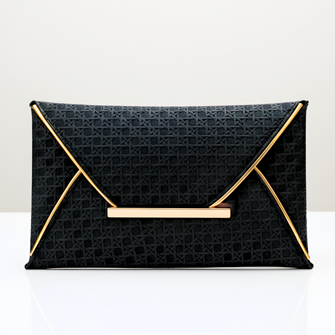 The Golden Envelope Clutch Bag — side view