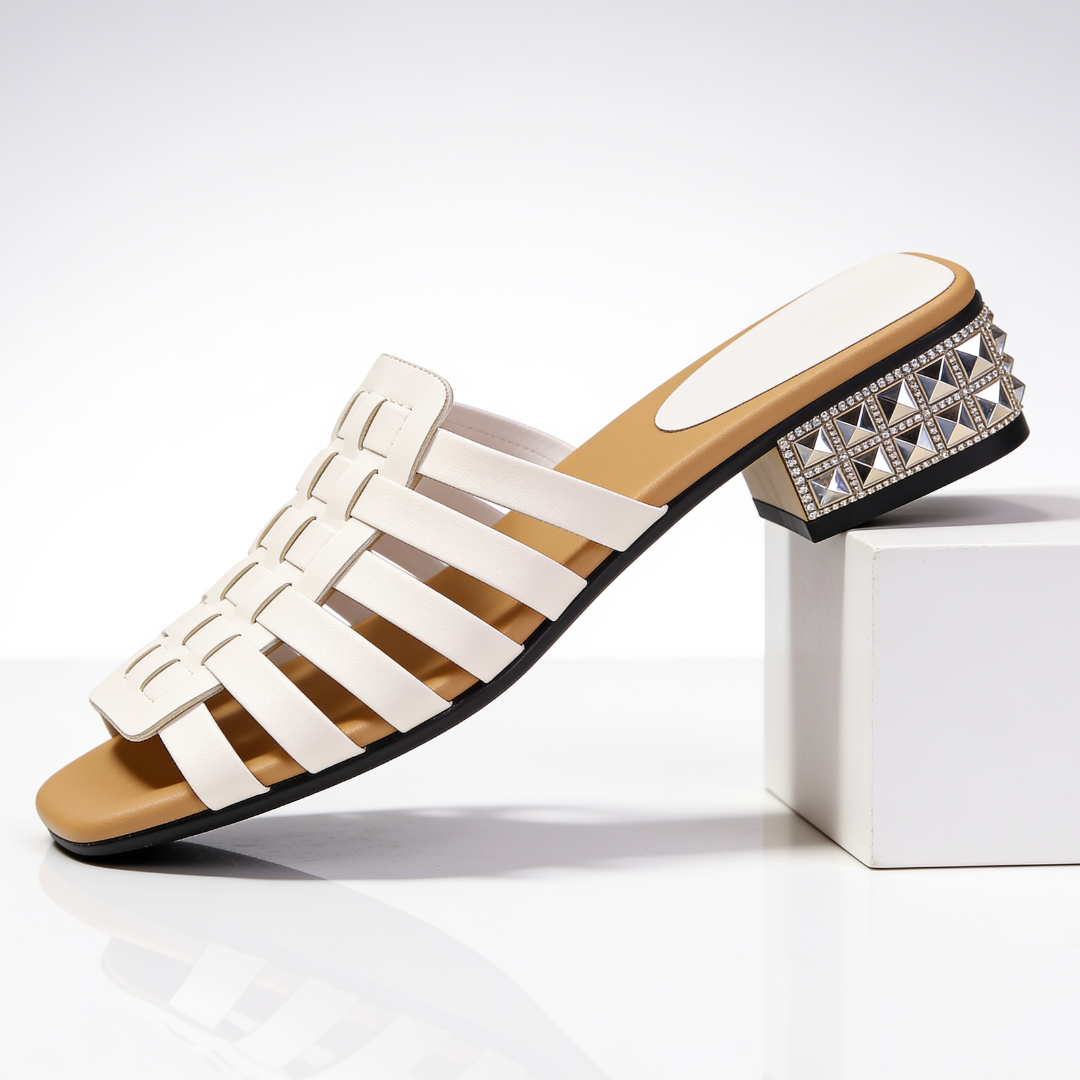 Coralie Woven Slides
