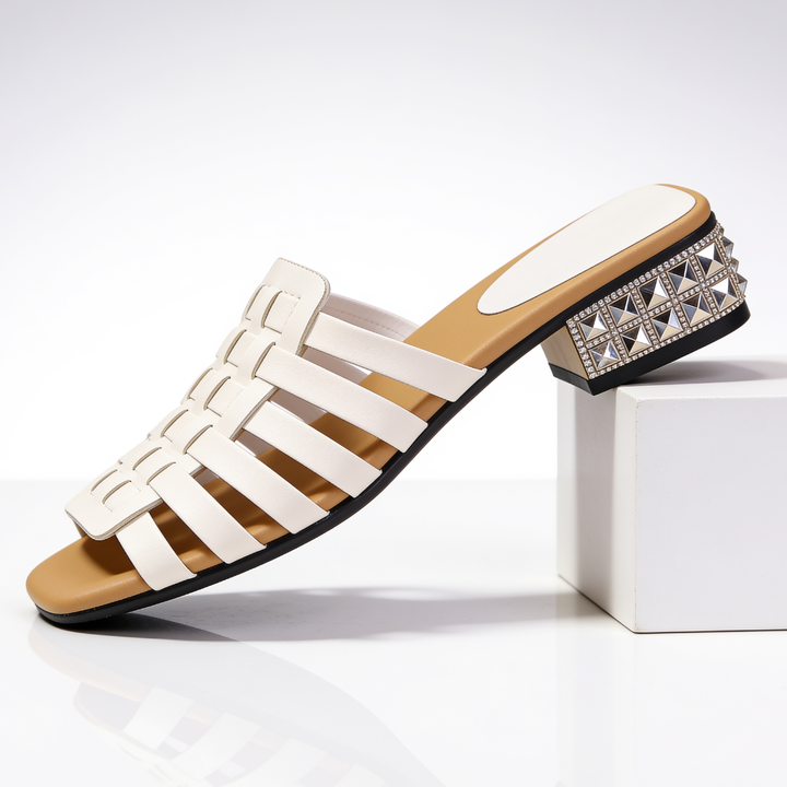 Coralie Woven Slides