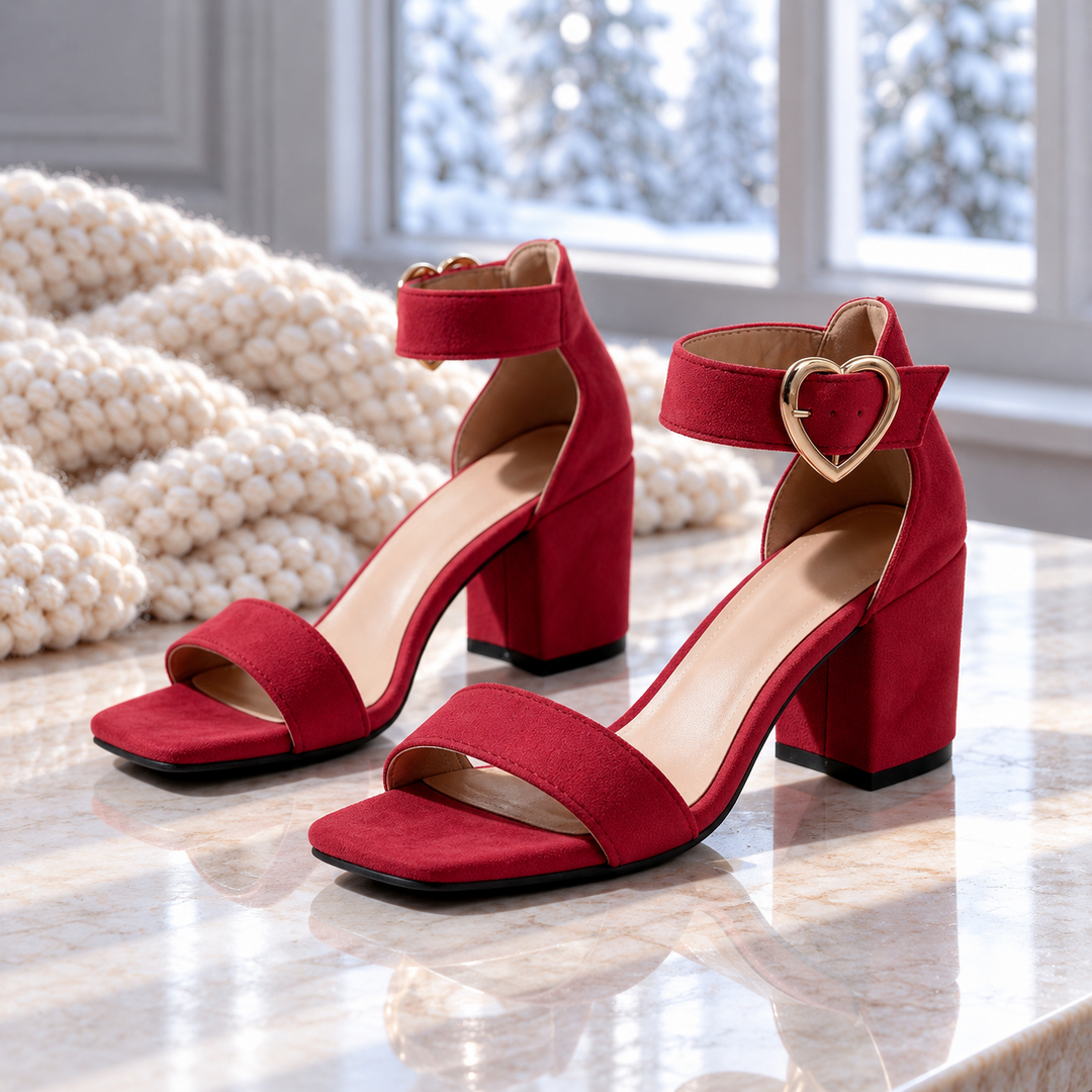 Savannah Heart Buckle Sandals