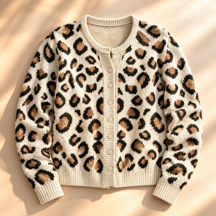 Savanna Leopard Knit Cardigan