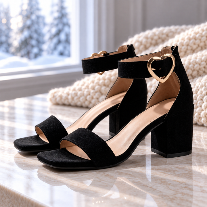 Savannah Heart Buckle Sandals