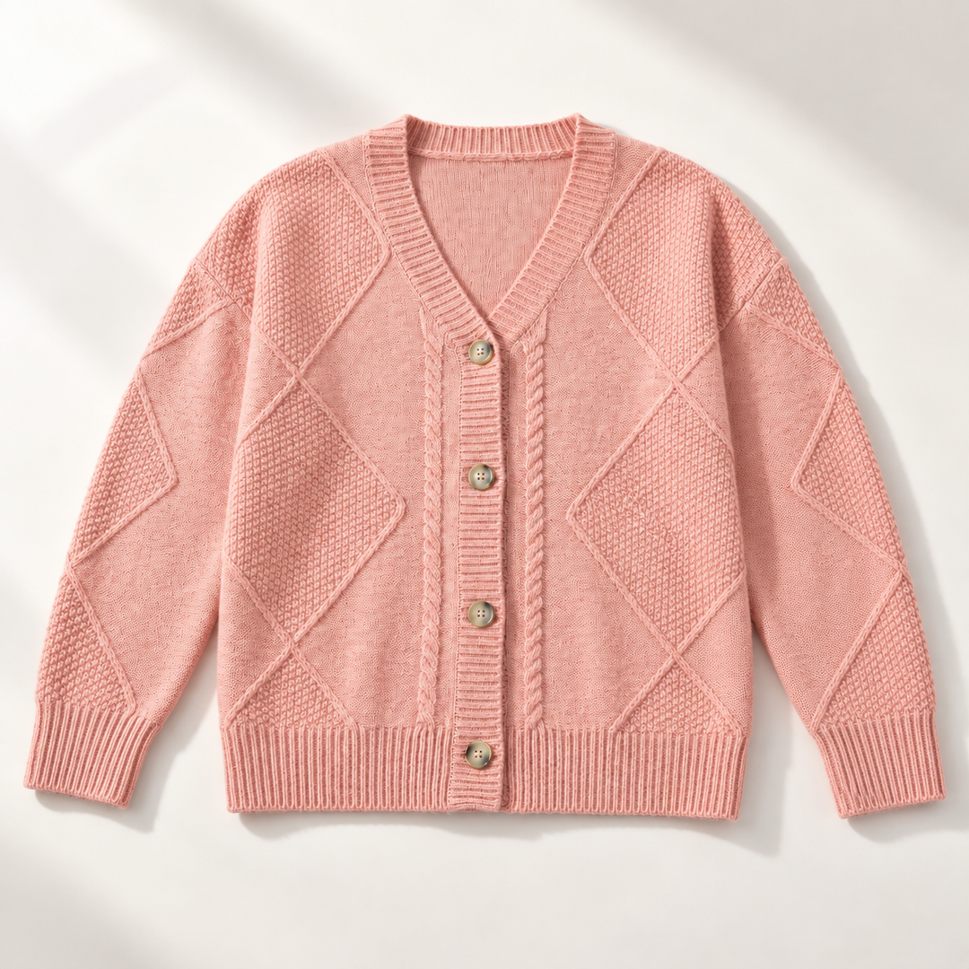 Frances Cable Button Cardigan