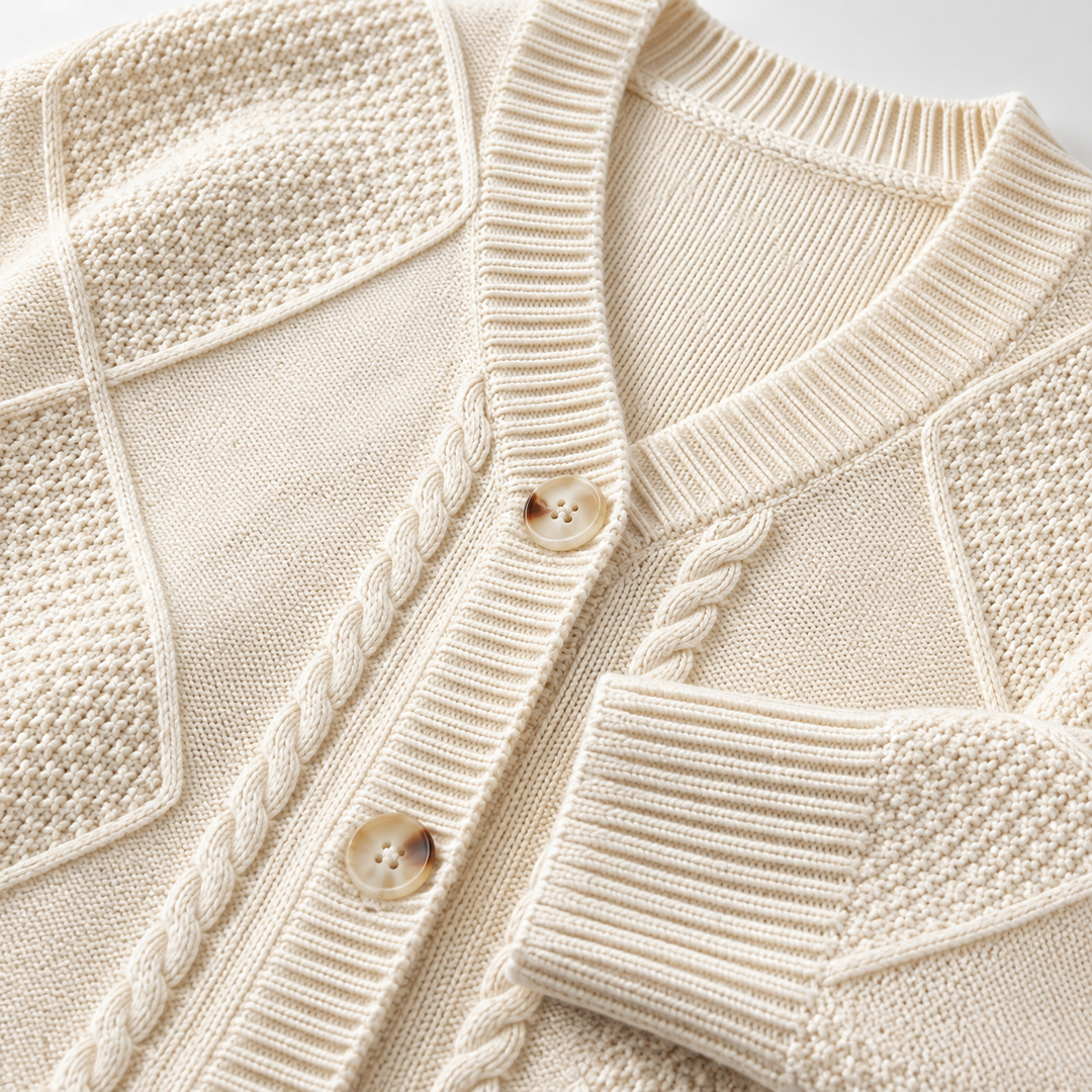 Frances Cable Button Cardigan