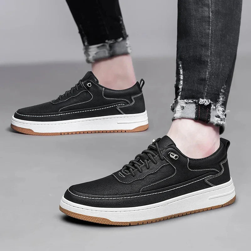 Carter Leather Sneakers — close-up detail